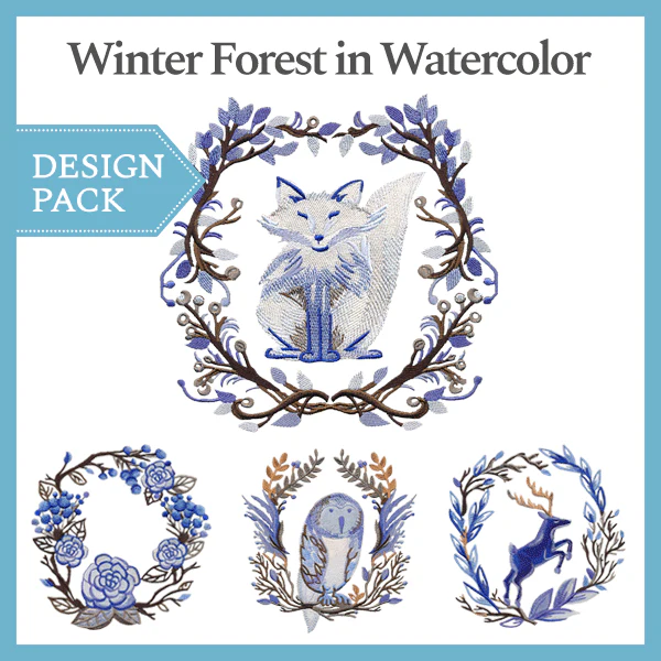 A Winter Forest in Watercolor Design Pack - Image 5