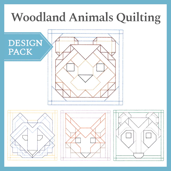A Woodland Animals Quilting Design Pack - Image 4