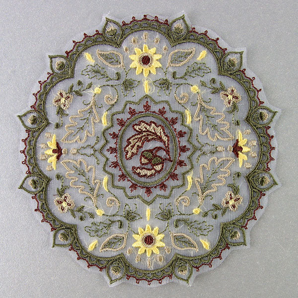 Acorns & Fall Foliage Doily (Organza) - Image 7