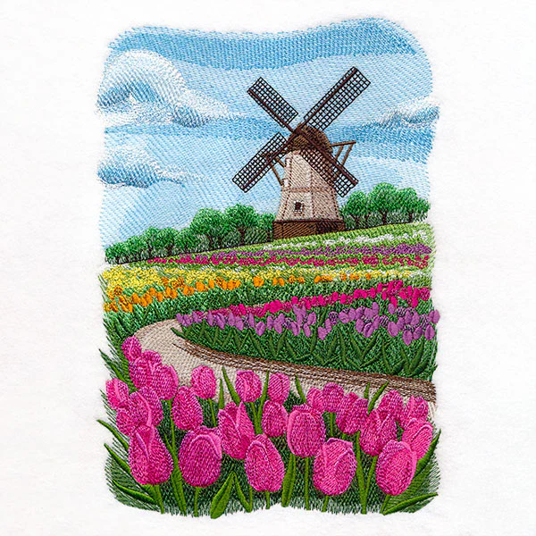 Adventure to Holland Tulip Windmill Scene - Image 4