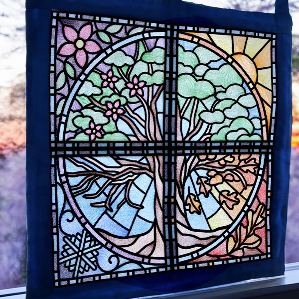 All The Seasons Stained Glass Tree - Spring - Image 11