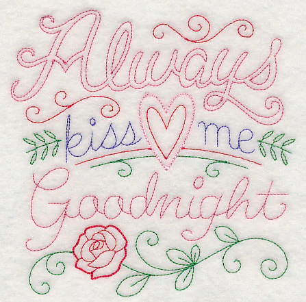 Always Kiss Me Goodnight Square (Vintage) - Image 2