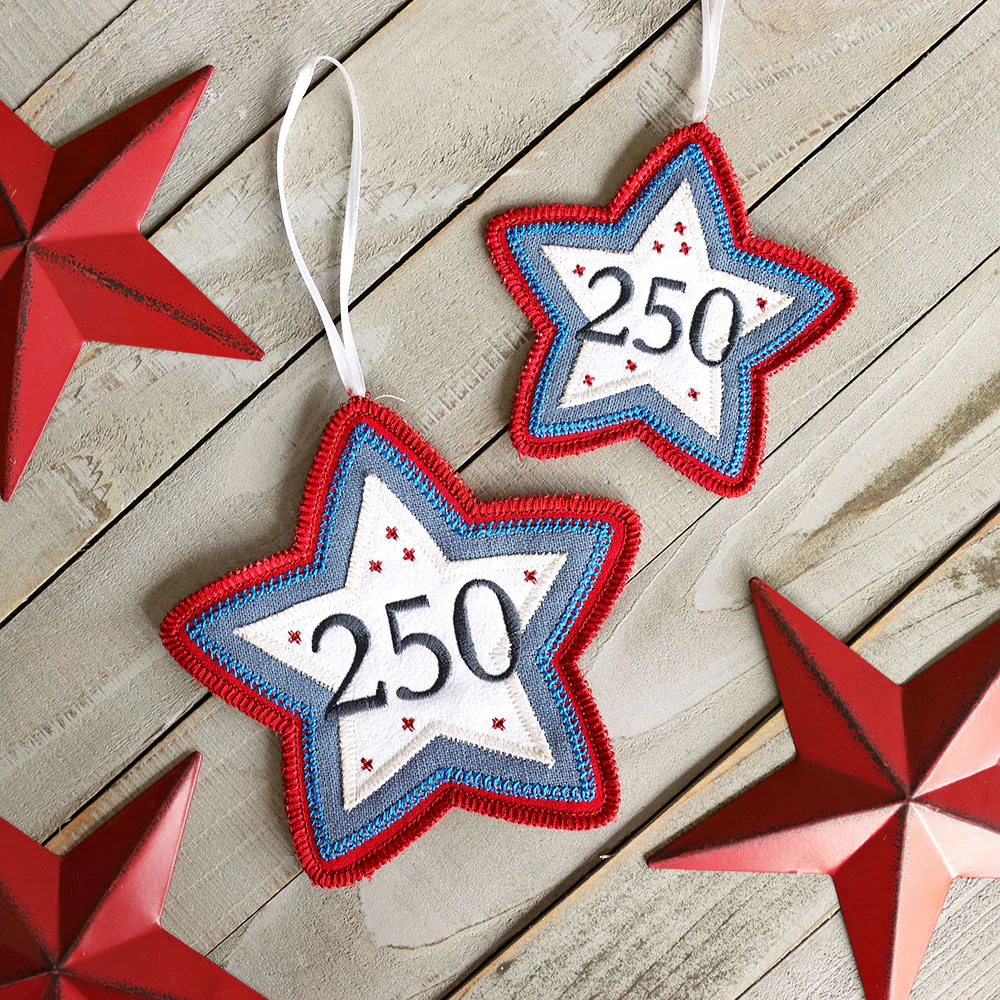 America 250th Anniversary Star Ornament (In-the-Hoop) - Image 3