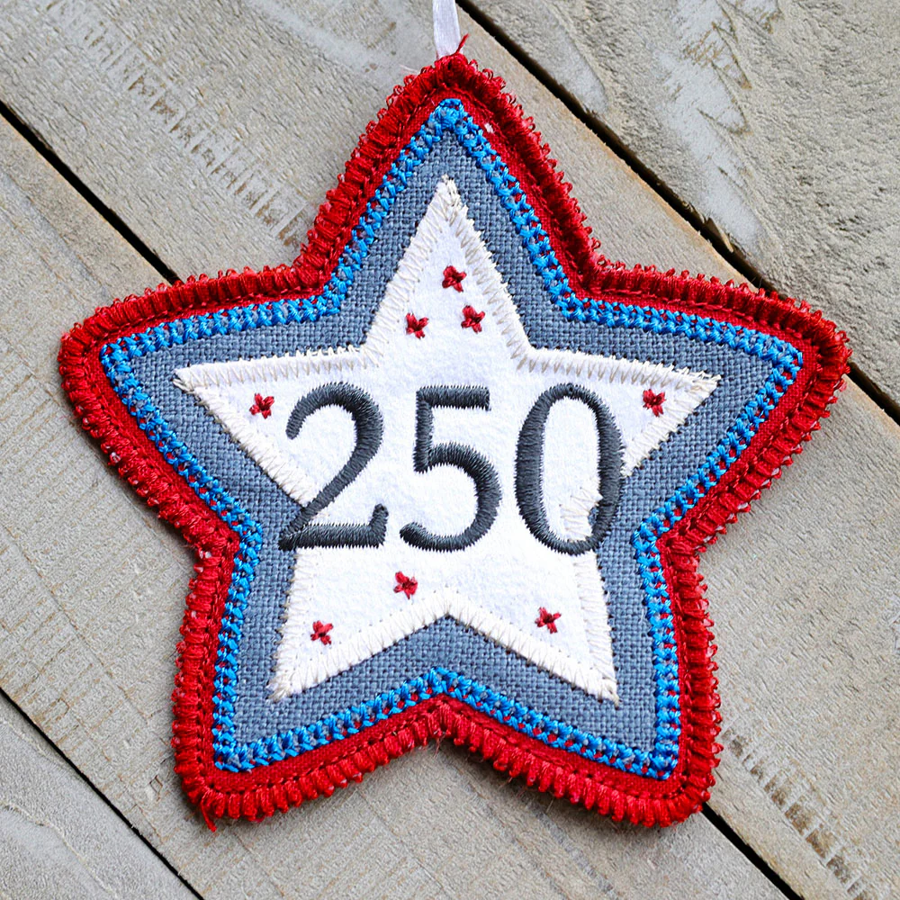 America 250th Anniversary Star Ornament (In-the-Hoop) - Image 4