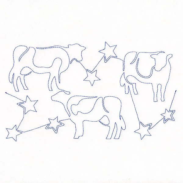 Americana Cows & Stars (Edge-to-Edge Quilting) - Image 3
