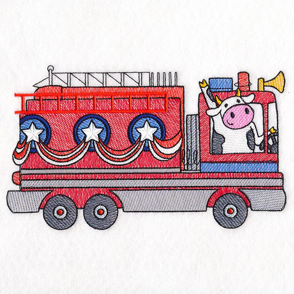 Americana Farm Parade - Cow Fire Truck - Image 5