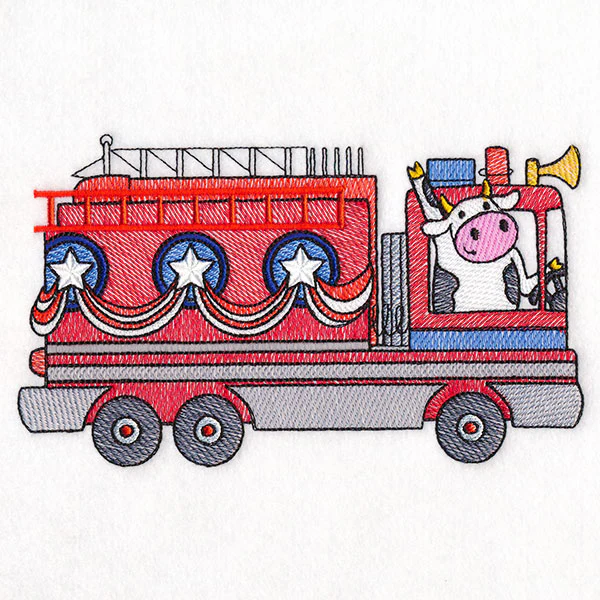Americana Farm Parade - Cow Fire Truck - Image 7