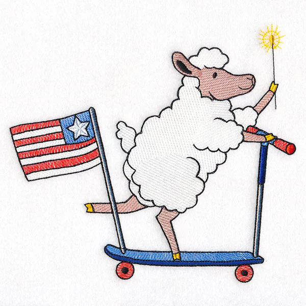 Americana Farm Parade - Sheep on Scooter