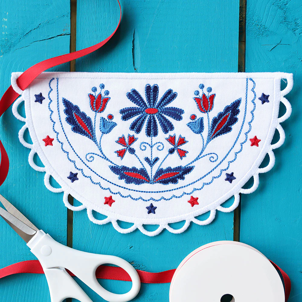Americana Half Circle Bunting (In-the-Hoop) - Image 5