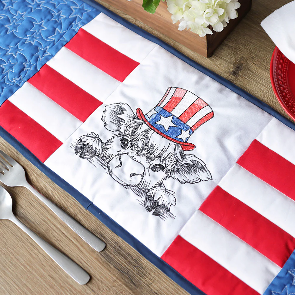 Americana Highland Cow Sketch - Image 7