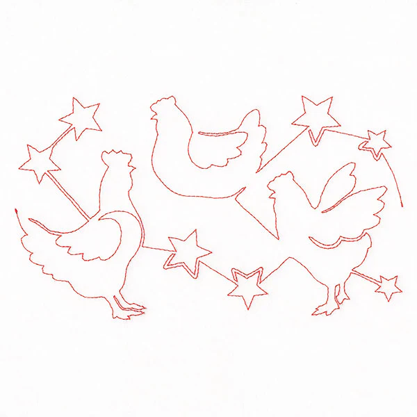 Americana Stars & Chickens (Edge-to-Edge Quilting) - Image 5