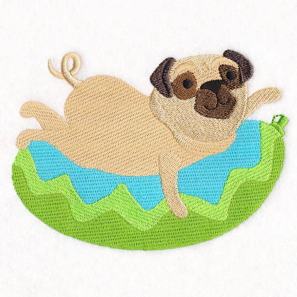 Animals on Floaties - Pug