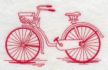 Antique Bicycle 4 (Redwork)