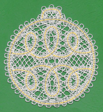 Antique Christmas Bulb (Battenburg Lace)