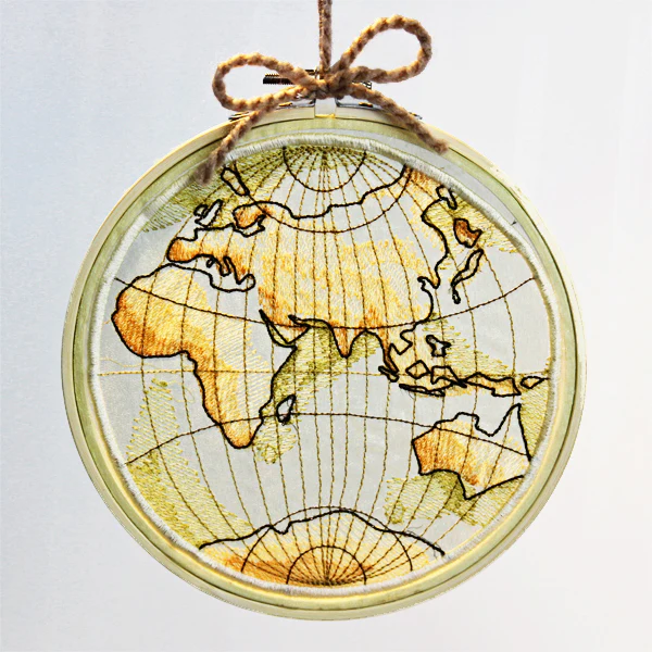 Antique Globe - Eastern Hemisphere (Organza)