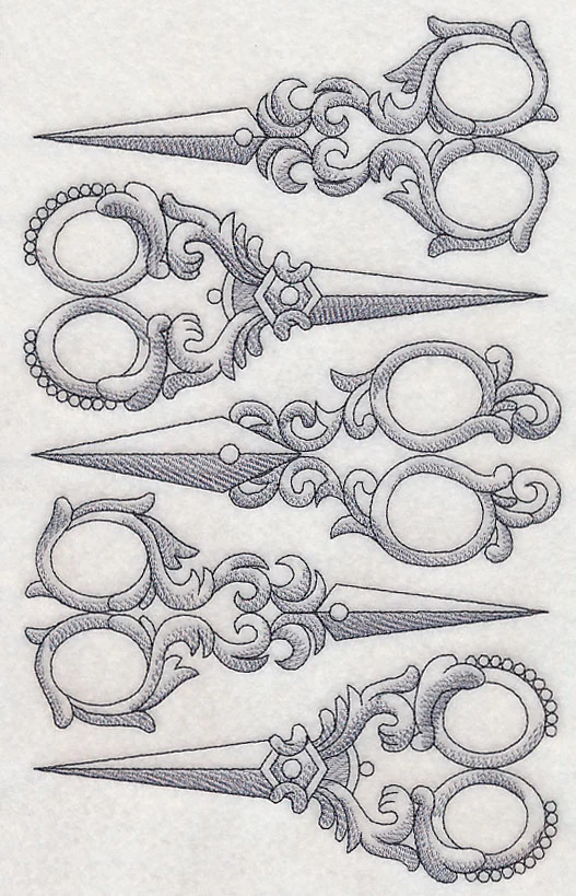 Antique Scissors Collage