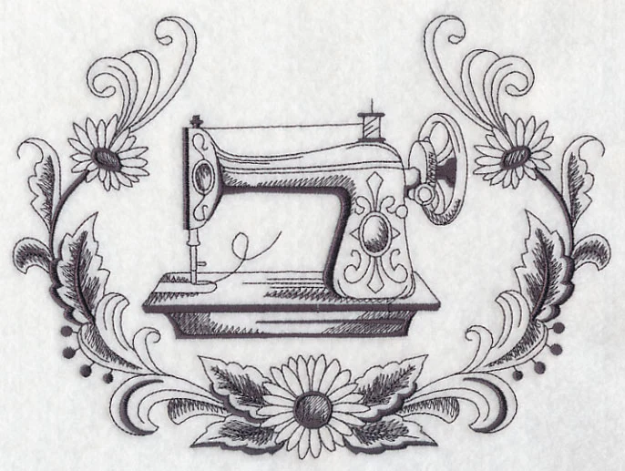 Antique Sewing Machine Wreath - Image 4
