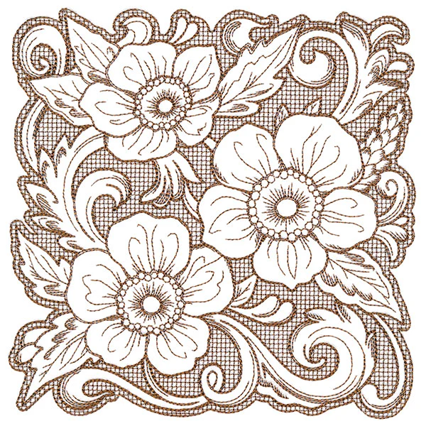 Arizona Poppy Square (Trapunto) - Image 4