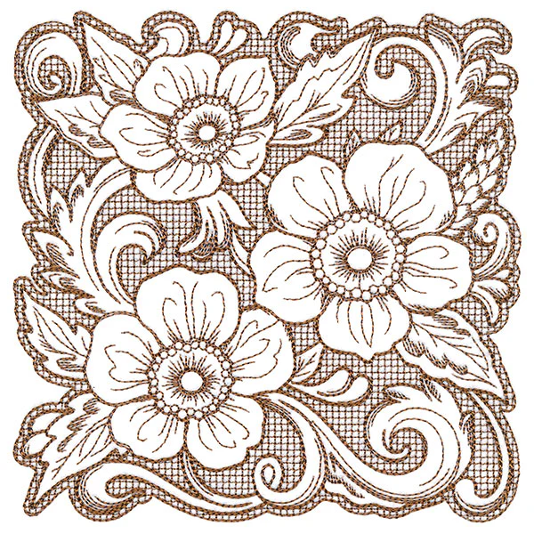 Arizona Poppy Square (Trapunto) - Image 7