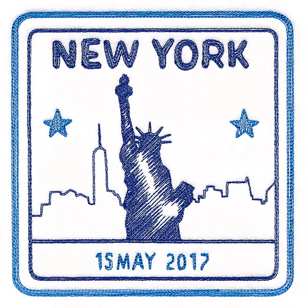 Around the World - New York Stamp - Image 5