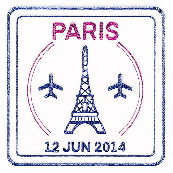 Around the World - Paris Stamp - Image 3