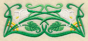 Art Deco Calla Lily - Horizontal Border - Image 5