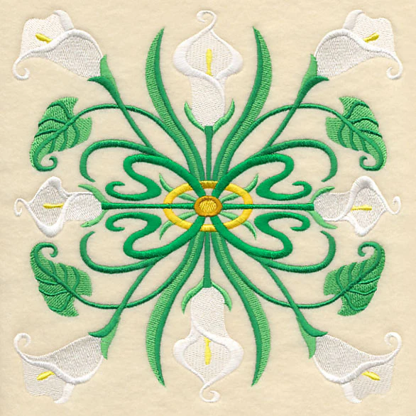 Art Deco Calla Lily - Square