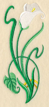 Art Deco Calla Lily - Vertical Border - Image 3