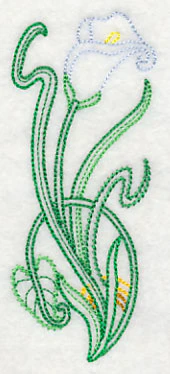 Art Deco Calla Lily - Vertical Border (Vintage) - Image 4