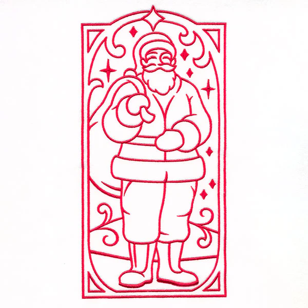 Art Deco Christmas - Santa Panel - Image 2