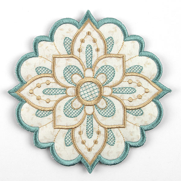 Art Deco Flower Trivet (In-the-Hoop) - Image 3