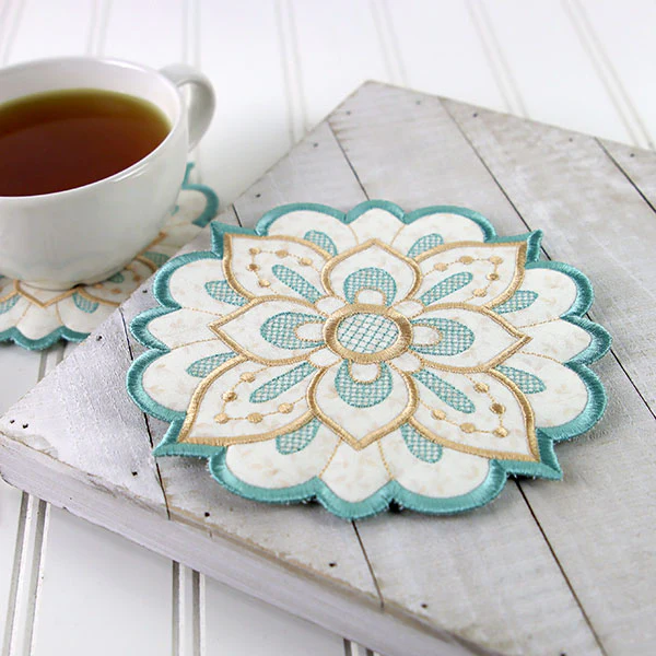 Art Deco Flower Trivet (In-the-Hoop) - Image 4
