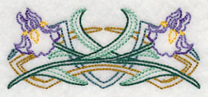 Art Deco Iris - Horizontal Border (Vintage) - Image 5