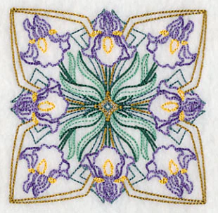 Art Deco Iris - Square (Vintage) - Image 5
