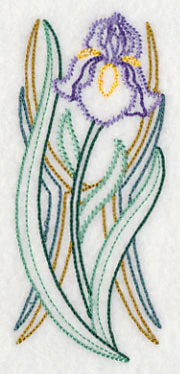 Art Deco Iris - Vertical Border (Vintage) - Image 4