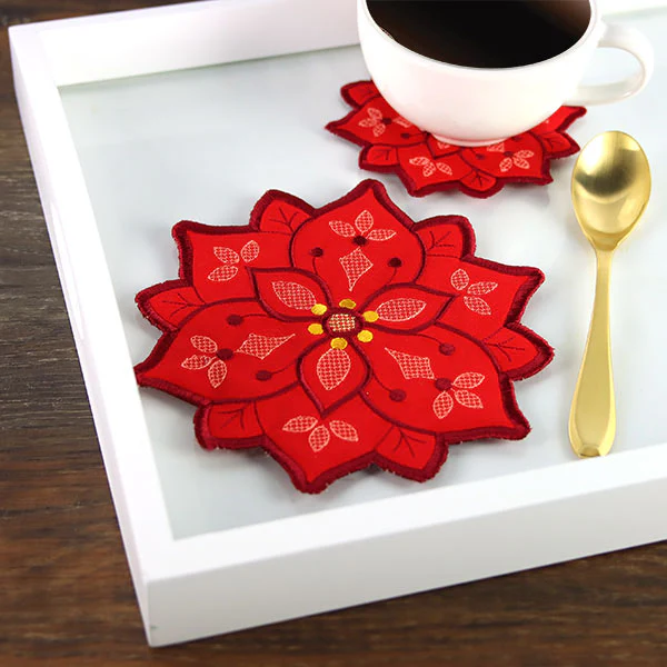 Art Deco Poinsettia Trivet (In-the-Hoop) - Image 6