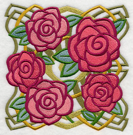 Art Deco Rose Square - Image 3