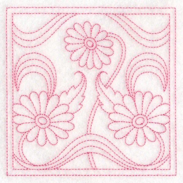 Art Nouveau Floral Quilting - Daisy (Double Run) - Image 10