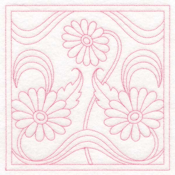 Art Nouveau Floral Quilting - Daisy (Double Run) - Image 3