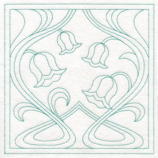 Art Nouveau Floral Quilting - Lily of the Valley (Double Run) - Image 6