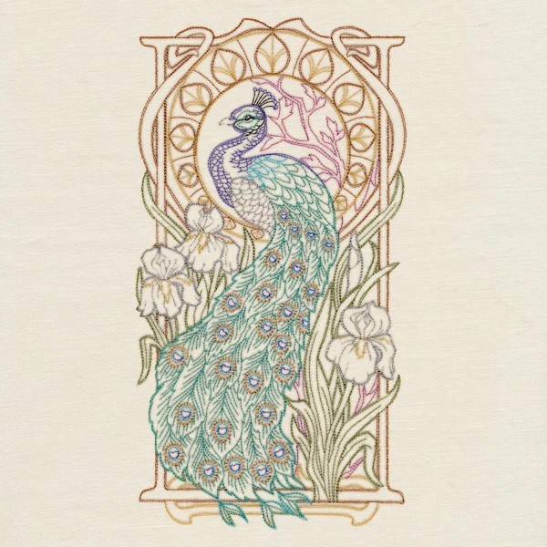 Art Nouveau Gilded Peacock - Image 5