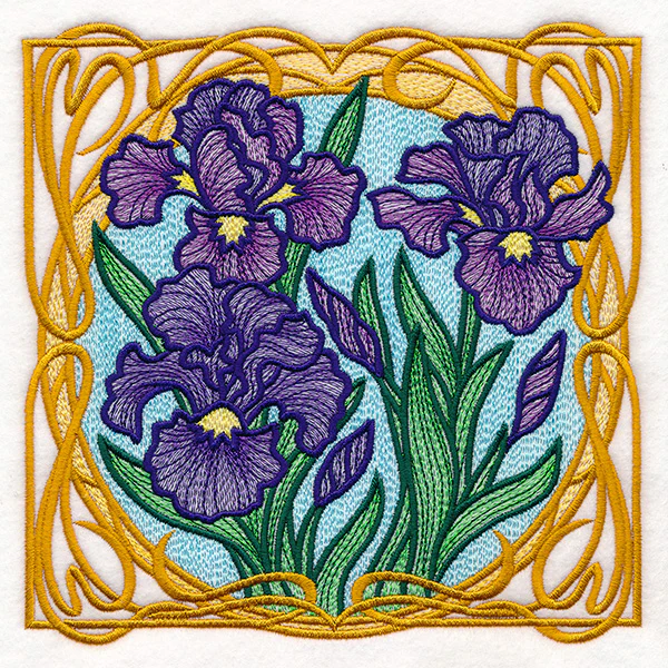 Art Nouveau Iris Bouquet