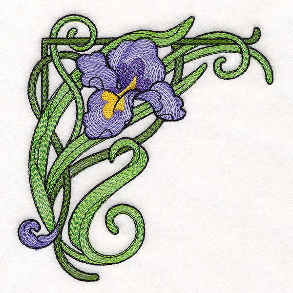 Art Nouveau Iris Corner - Image 3