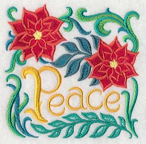 Art Nouveau Peace and Poinsettias - Image 5