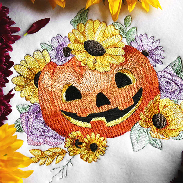 Asters and Black-eyed Susans Jack o' Lantern - Image 2