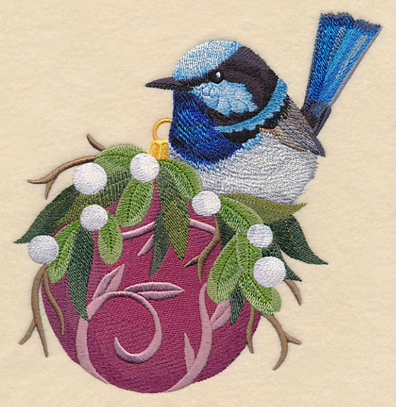 Australian Blue Wren on Ornament - Image 4