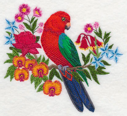 Australian King Parrot with Flowers - Image 3