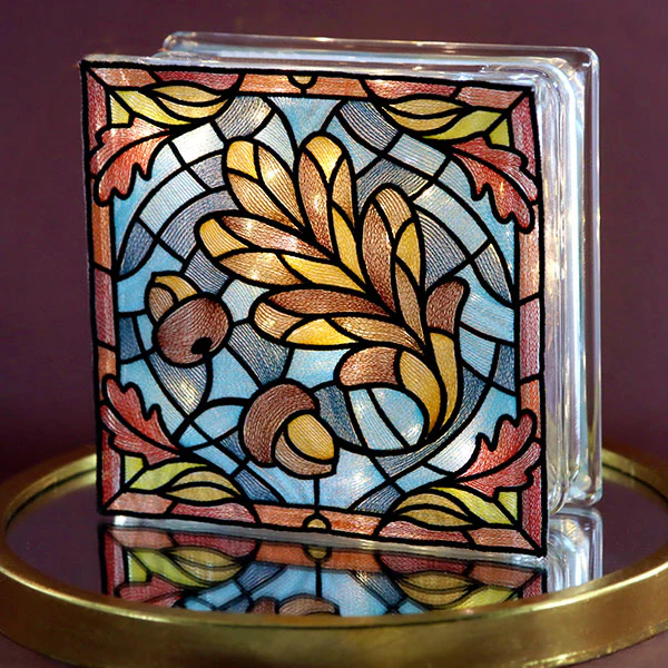 Autumn Accents Stained Glass - Oak Leaf & Acorns - Image 10