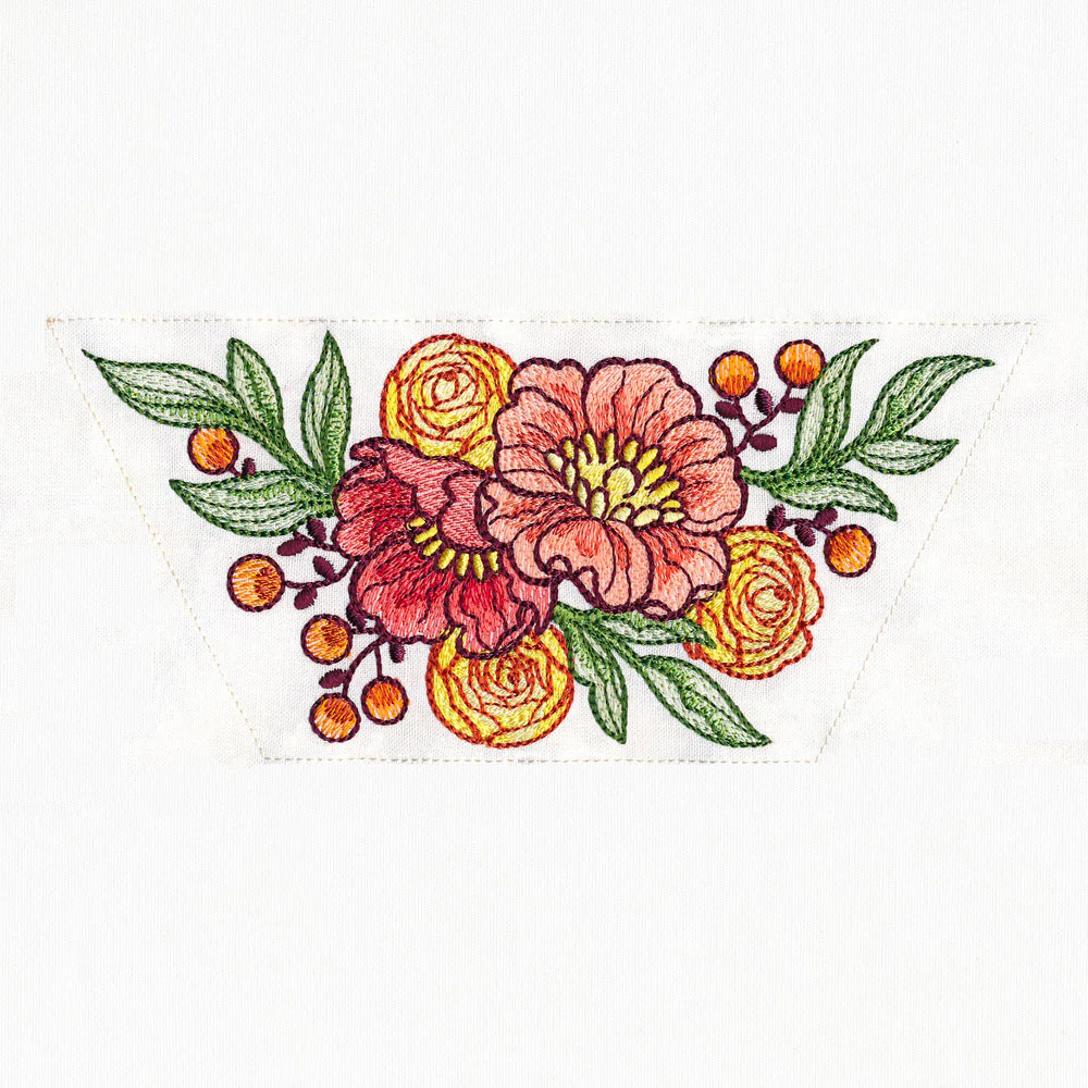 Autumn Blooms Half Hexagon Florals - Image 2