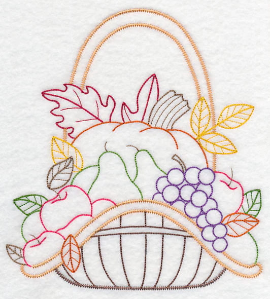 Autumn Bounty Basket (Vintage) - Image 6